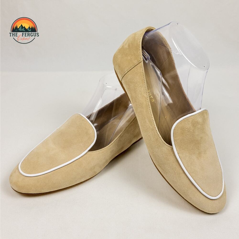 NWOB Etienne Aigner Camille Nude Suede Leather Loafer Slip On Shoe Size 8 - Picture 9 of 12